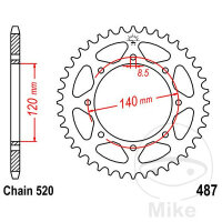 Kettenrad  45 Zähne Teilung 520 120 / 140 für...