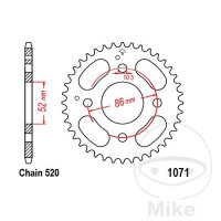 Sprocket  31 teeth pitch 520 052 / 086 for Kymco Mxer 50...