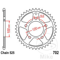Pignon de chaîne  46 dents pas 525 100 / 120