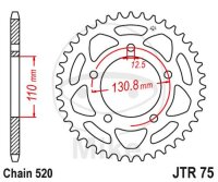 Sprocket  43 teeth pitch 520 110 / 130.8