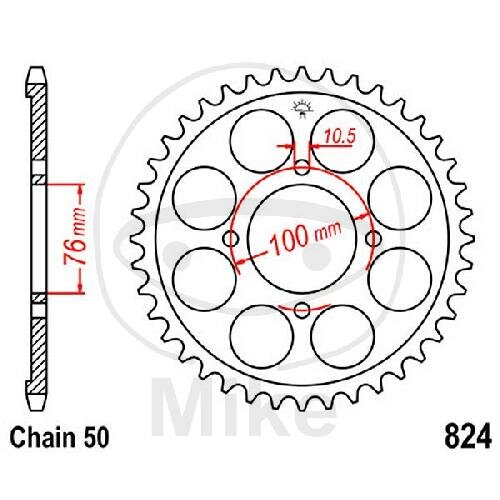 Pignone  40 denti passo 530 076 / 100