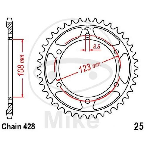Sprocket  60 teeth pitch 428 108 / 123