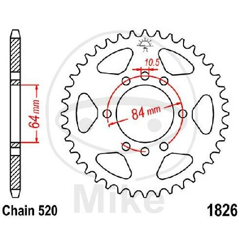 Sprocket  39 teeth pitch 520 064 / 084