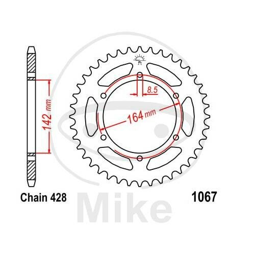 Pignone  52 denti passo 428 142 / 164