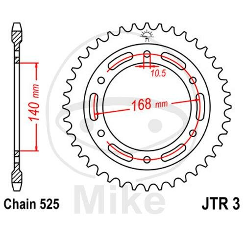 Sprocket  41 teeth pitch 525 140 / 168