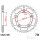 Sprocket  38 teeth pitch 525 100 / 124