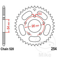 Sprocket  37 teeth pitch 520 064 / 096