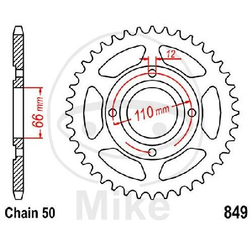 Pignone  38 denti passo 530 066 / 110