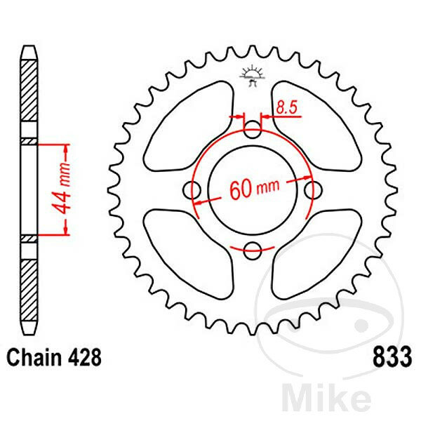Pignone  41 denti passo 428 044 / 060