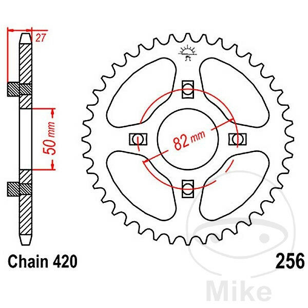 Sprocket  46 teeth pitch 420 050 / 082