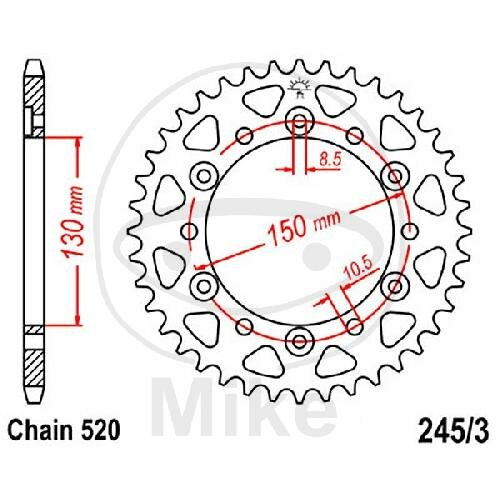 Pignone  47 denti passo 520 130 / 150