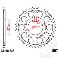 Pignone  47 denti passo 525 087 / 110