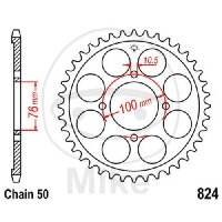 Pignone  46 denti passo 530 076 / 100