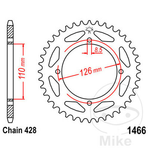 Pignone per Kawasaki KLX 125 2010-2016 # KX 65 2000-2017