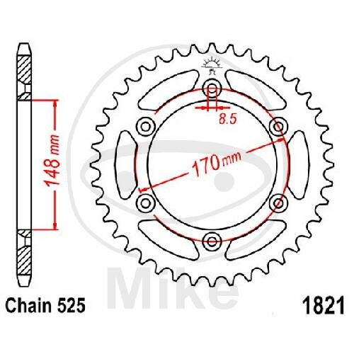 Sprocket  47 teeth pitch 525 148 / 170