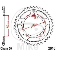 Pignone  48 denti passo 530 080 / 110