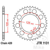 Pignon de chaîne  53 dents pas 420 105 / 125