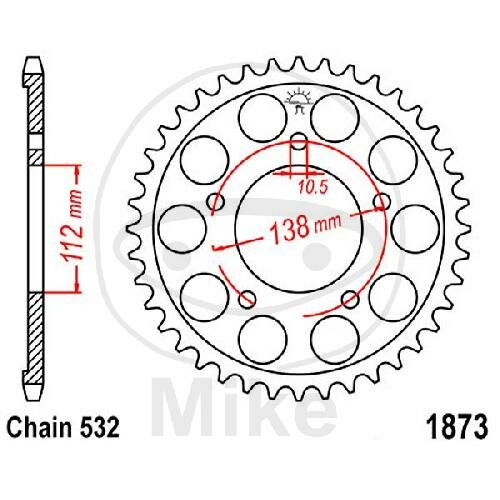 Pignone  48 denti passo 532 112 / 138