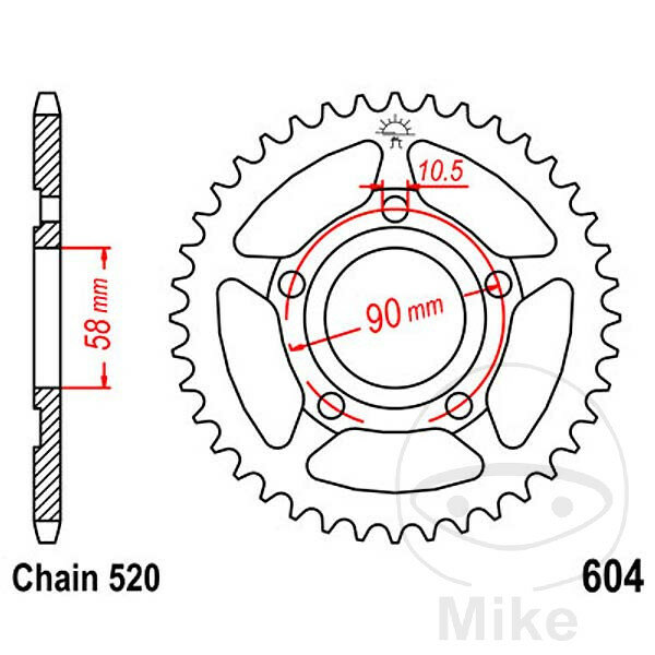 Sprocket  35 teeth pitch 520 058 / 090