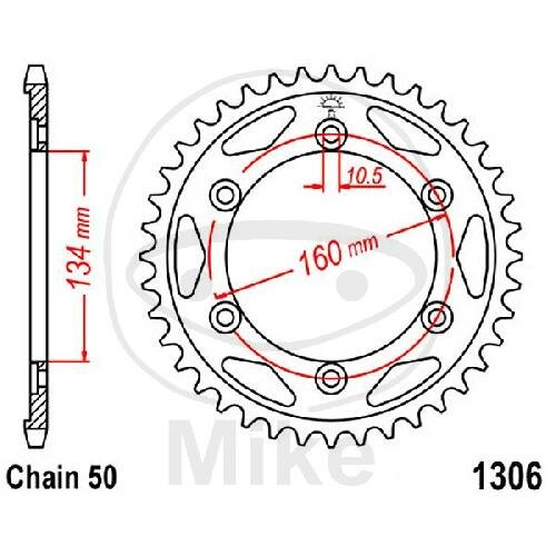 Sprocket  43 teeth pitch 530 134 / 160