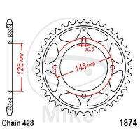 Pignone  56 denti passo 428 125 / 145