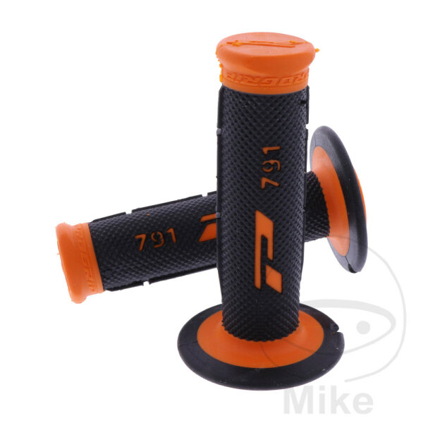 Grip Rubber Set PROGRIP 791 Cross orange/black 22/25 mm Diameter 115 mm Length