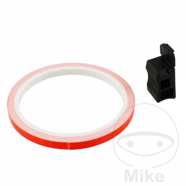 Aufkleber Felgenrand mit Applikator orange fluoreszierend