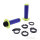 Set de Caoutchoucs de Poignée PROGRIP 708 Cross/MX bleu fluo jaune 22/25mm 125mm