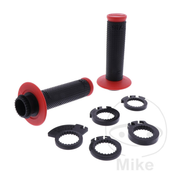 Grip Rubber Set PROGRIP 708 Cross/MX red/black 22/25 mm 125 mm