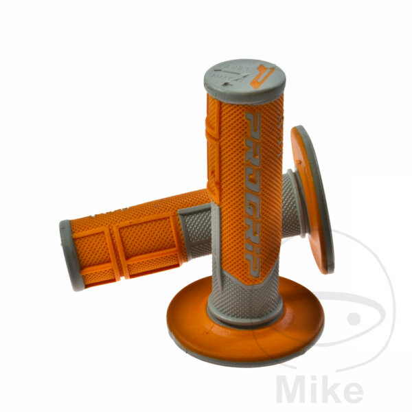 Set de Caoutchoucs de Poignée PROGRIP 801 MX/Scooter gris/orange 22/25 mm 115 mm