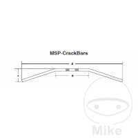 Manubrio Fehling in acciaio nero 25,4 mm con intaglio per cavo MSP Crackbar