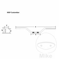 Manillar Fehling acero cromado 25,4 mm con muesca para cable MSP Custombar