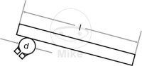 Guidon Fehling Embout de guidon D36 acier noir 22 mm