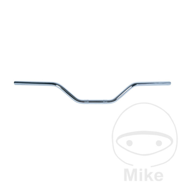 Handlebar Fehling steel chrome 25.4 mm with cable notch chopper half high