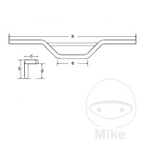 Manillar Fehling acero cromado 22 mm Cross para BMW