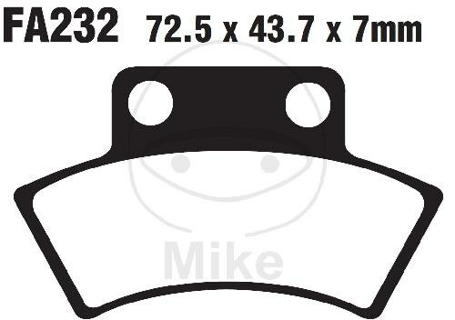 Brake pad for CFMOTO 500 625 Masai K L 50 Polaris 250 300 350 400 425 500