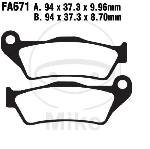 EBC Standard Semi Sintered Metal Brake Pads (V Series) FA671V