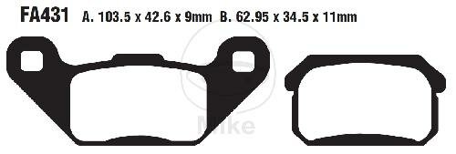 Set di pastiglie freno EBC Sinter R Off-Road FA431R