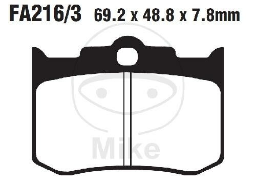 EBC Standard Semi Sintered Metal Brake Pads (V Series) FA216/3V
