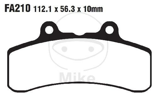 EBC Standard Semi Sintered Metal Brake Pads (V Series) FA210V