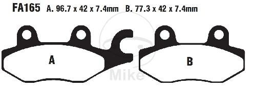 Plaquette de frein gauche pour Aeon Benzhou CAN-AM E-Ton Kawasaki Rex Suzuki Yamaha
