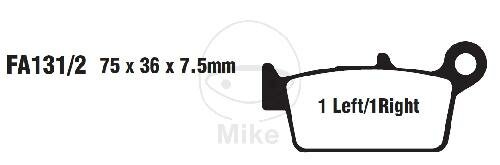 EBC Scooter brake pad set organic SFA131/2