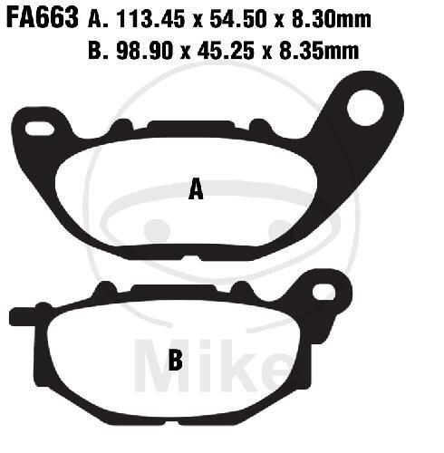 EBC Standard Semi Sintered Metal Brake Pads (V Series) FA663V