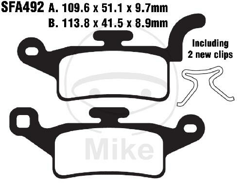 EBC Brake pad set Carbon Scooter SFAC492