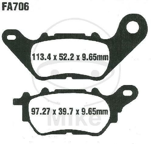 EBC SFA HH Scooter Sintered Brake Pads SFA706HH