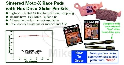 EBC Racing Sintered brake pad set for Moto Cross MXS368