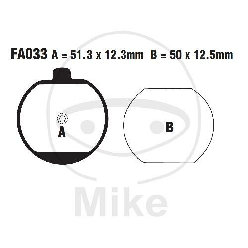 Brake pad set front for Kawasaki H1 KH S2 S3 Z Z1R