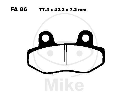 EBC Brake pad set Carbon Scooter SFAC086