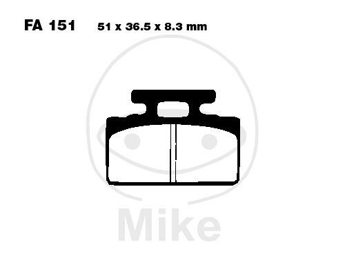 EBC Brake pad set Carbon Scooter SFAC151