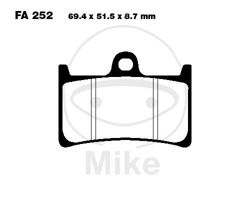 EBC Brake pad set Carbon Scooter SFAC252